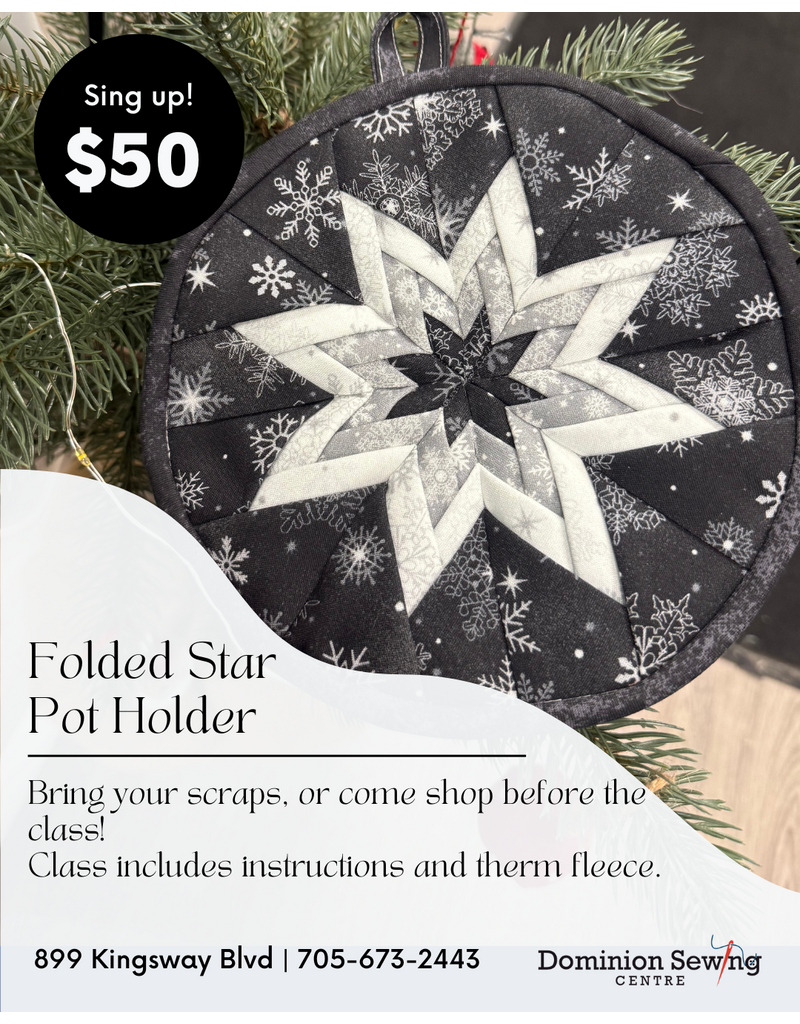 Folded Star Pot Holder Class