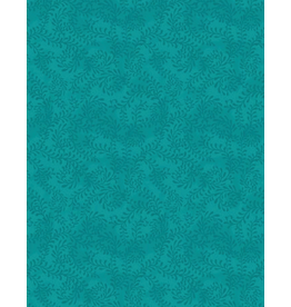 Wilmington Prints Swirling Leaves Dark Teal - (774)