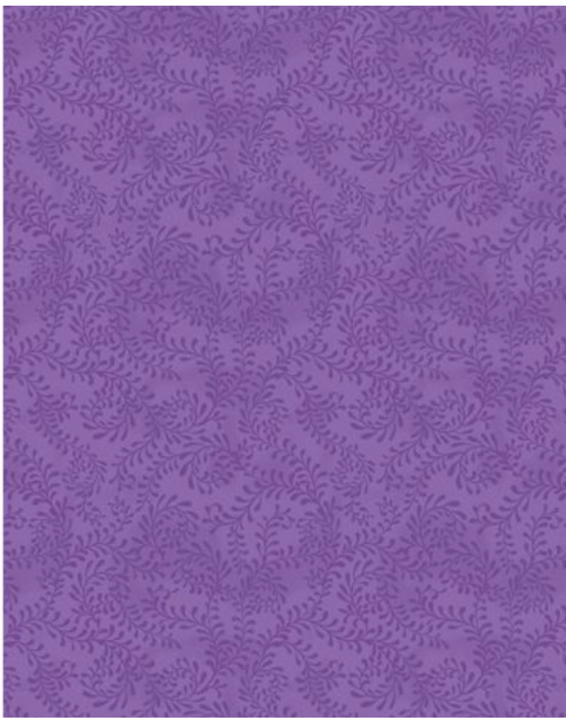 Wilmington Prints Swirling Leaves Purple - (606)