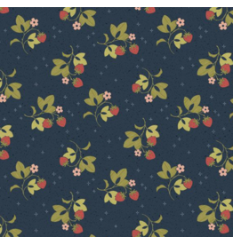 Marcus Fabrics Tossed Strawberries - Navy