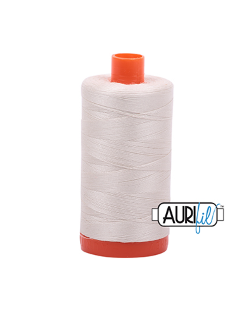 Aurifil Mako Cotton Thread Solid 50wt - Silver White (2309)