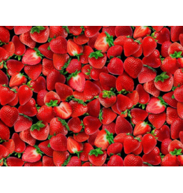 Timeless Treasures Fresh Fruit Packed Strawberries - CD3908