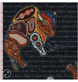 Jackie Traverse -  7 Teachings Bison - BLACK