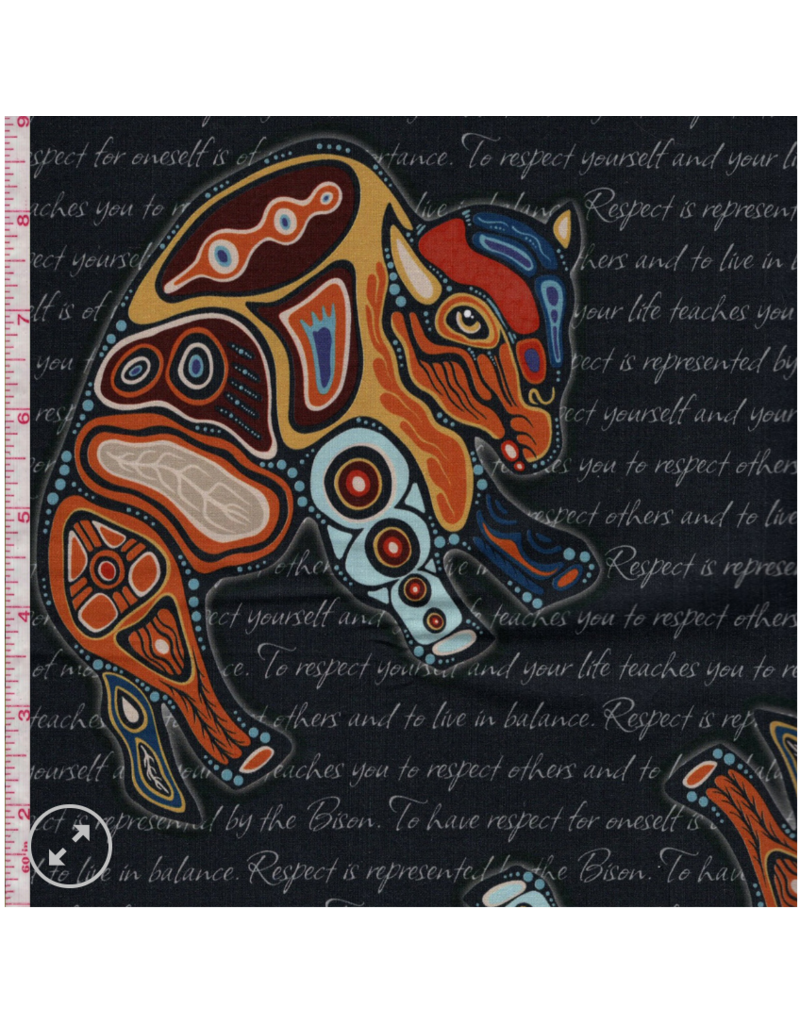 Jackie Traverse -  7 Teachings Bison - BLACK