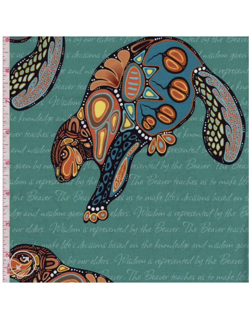 Jackie Traverse -  7 Teachings Beaver - Teal