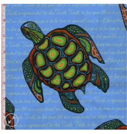 Jackie Traverse -  7 Teachings Turtle - Blue