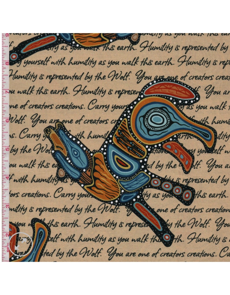 Jackie Traverse -  7 Teachings Wolf - Beige