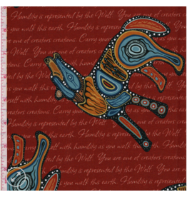 Jackie Traverse -  7 Teachings Wolf - Rust