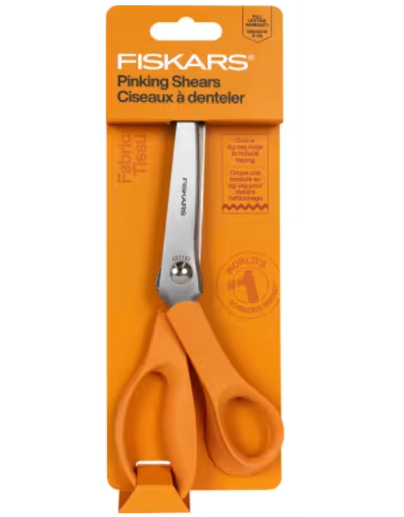 Fiskars 10in Pinking Shears Orange