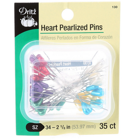 Dritz Heart Pearlized Pins