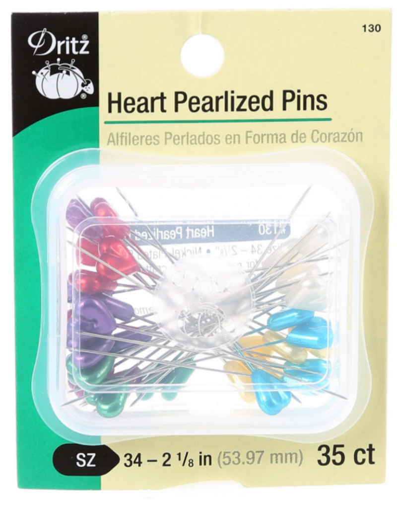 Dritz Heart Pearlized Pins