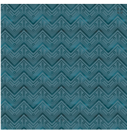 Camelot Fabrics Twilight Pack Collection-Forest Geo Chevron-Blue