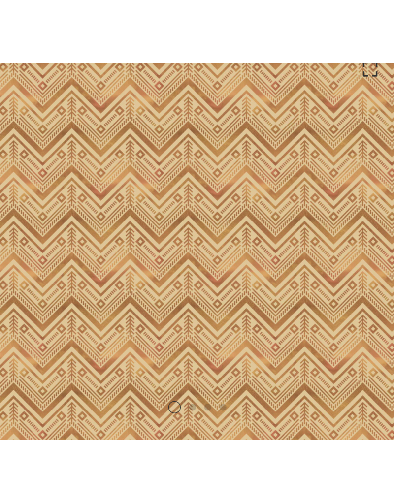 Camelot Fabrics Twilight Pack Collection-Forest Geo Chevron- Tan
