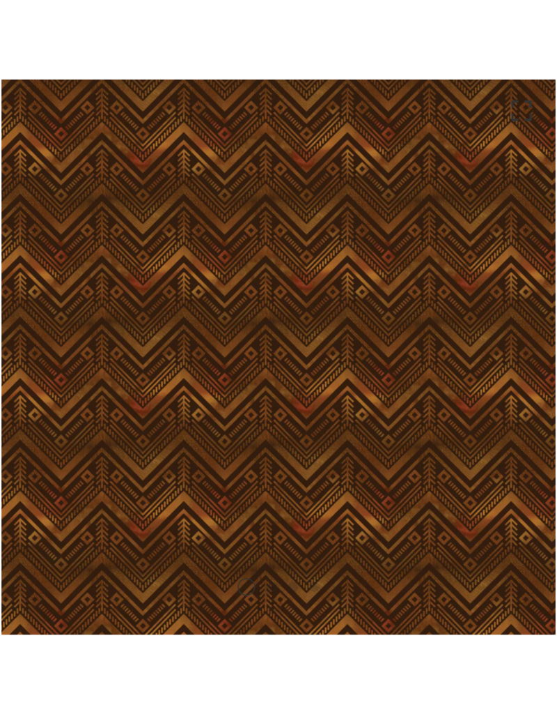 Camelot Fabrics Twilight Pack Collection-Forest Geo Chevron-Brown