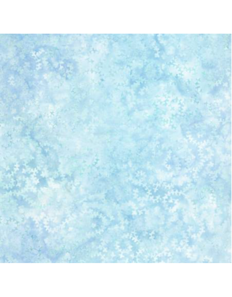 Wilmington Prints Del Mar  Batik - Light Blue Diagonal Vine 22263-441