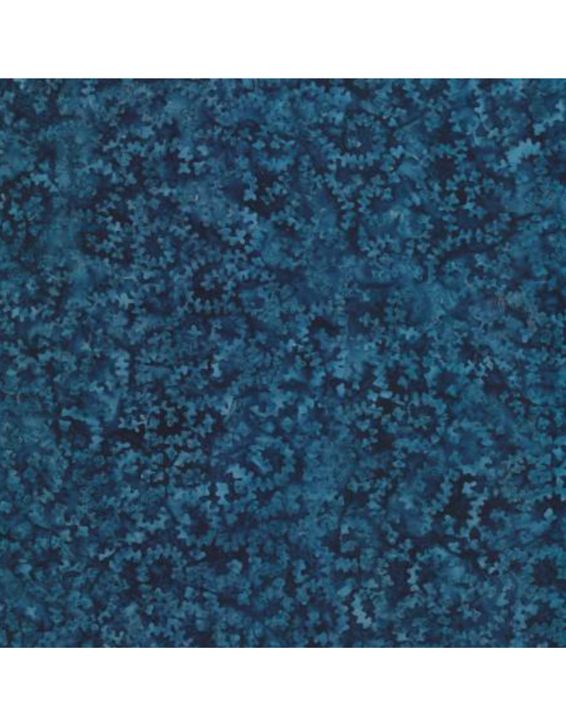 Wilmington Prints Del Mar  Batik - Navy  Diagonal Vine 22263-494
