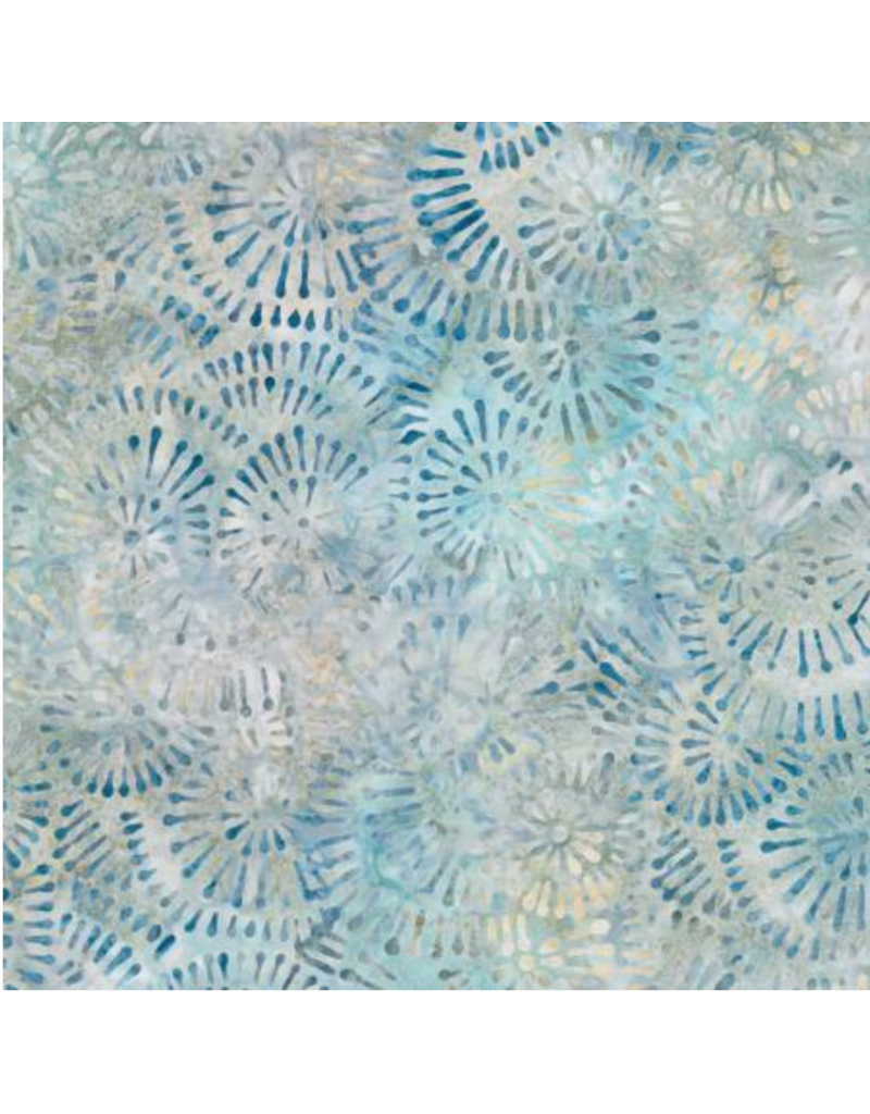 Wilmington Prints Del Mar  Batik  - Blue/Tan Pins & Needles - 22282-442
