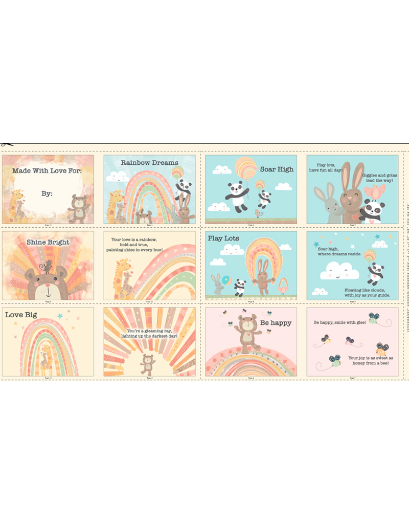 Wilmington Prints Rainbow Dreams - Large Fabric Book  Panel