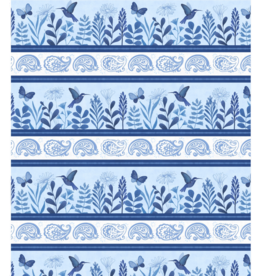 Wilmington Prints Blissful Blues - Border Fabric
