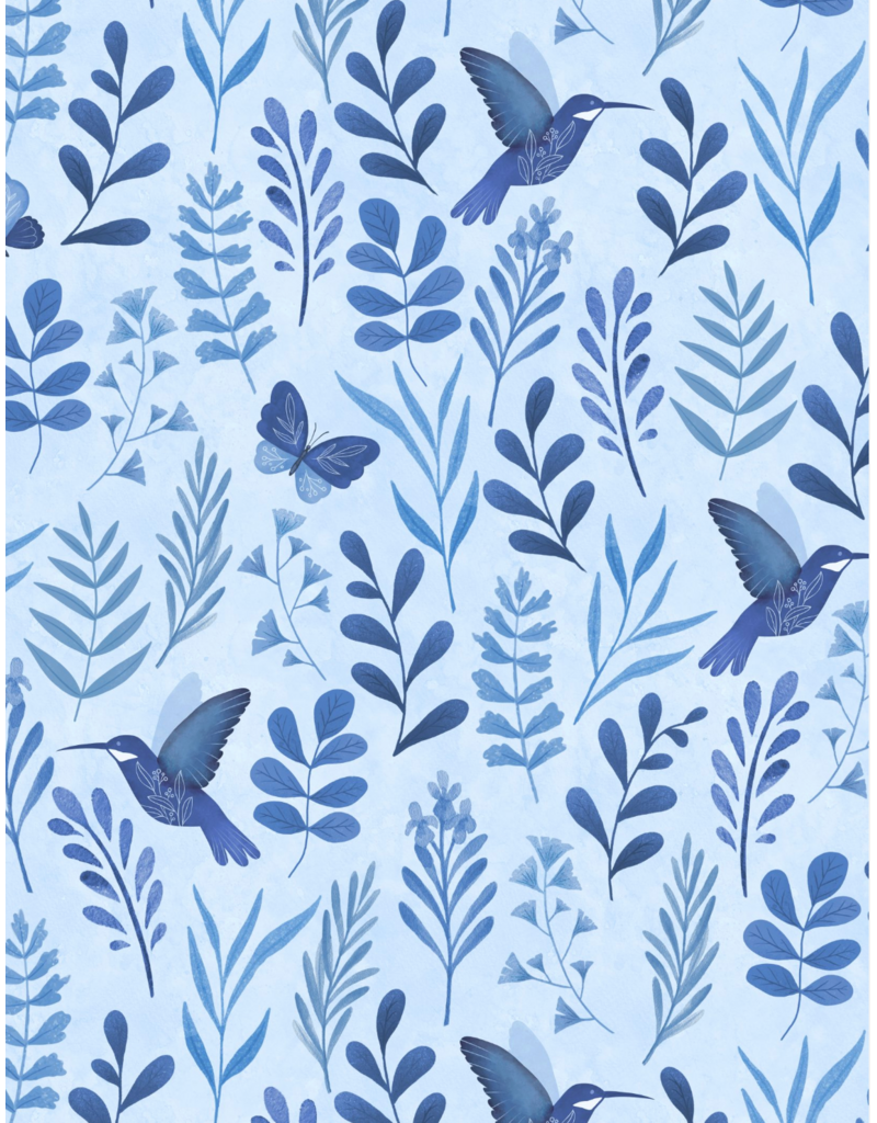 Wilmington Prints Blissful Blues - Meadow