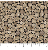 Northcott Winter Woodland - Crossgrain Logs - Brown