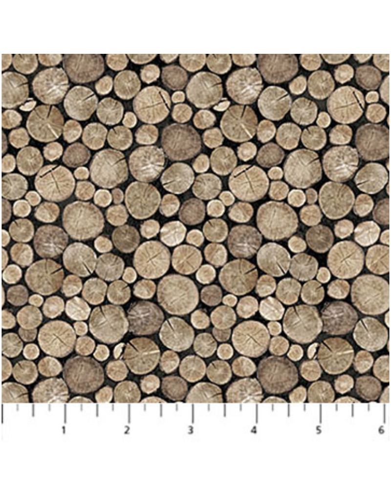 Northcott Winter Woodland - Crossgrain Logs - Brown