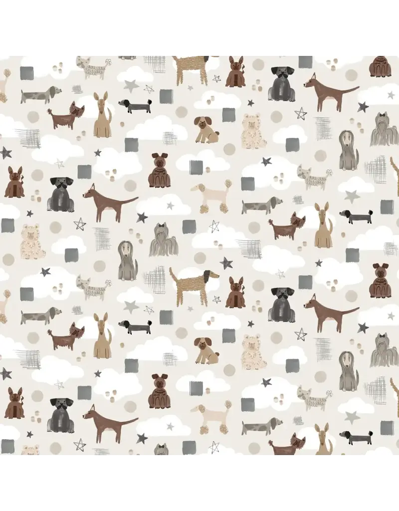Camelot Fabrics Pawsitively Adorable-Light taupe
