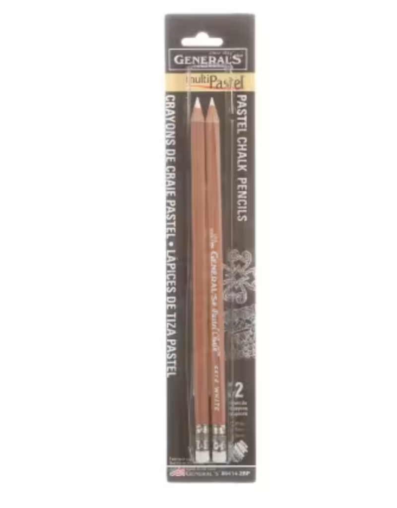 Pastel Chalk Pencil White 2pk