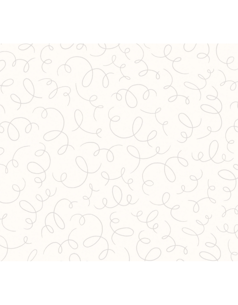 Maywood Studio Collection Solitaire Whites Ribbons - Soft White  MAS333-SW