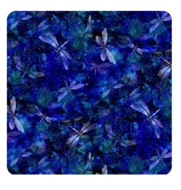 Timeless Treasure Tossed Dragonfly Fantasy-Night CD3207