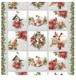White Owl Textiles Feathered Festivities - Craft Panel - Multi