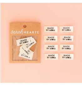 Sarah Hearts  "Made by MOM" Labels - Organic Cotton