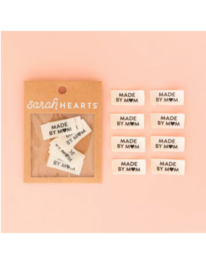Sarah Hearts  "Made by MOM" Labels - Organic Cotton