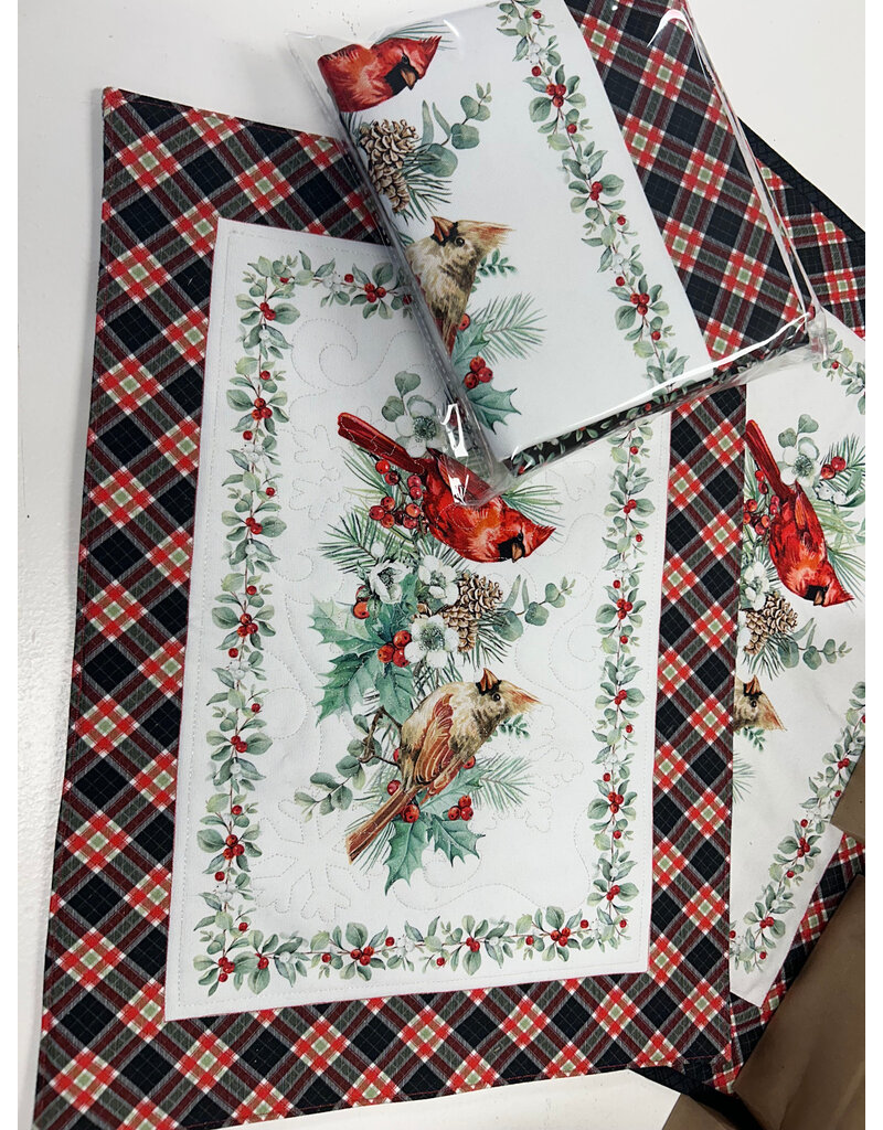 Christmas Cardinal 2 Placemat Kit