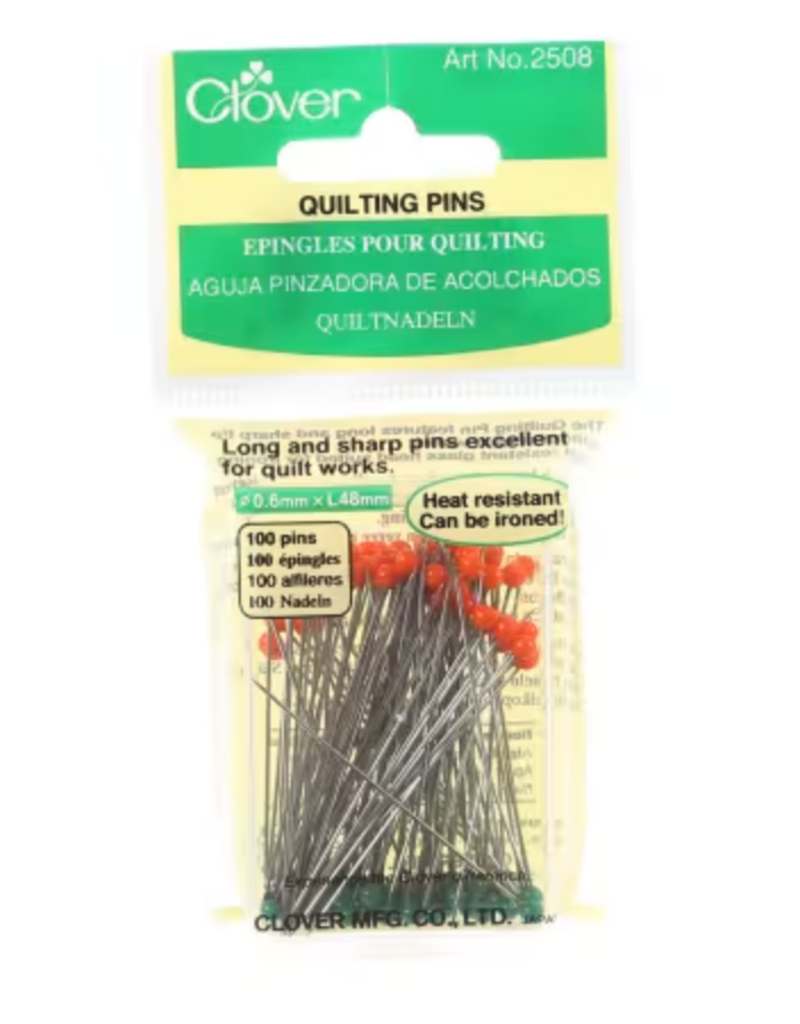 Clover Quilting Glasshead Pin Size 30 - 1-7/8in 100ct