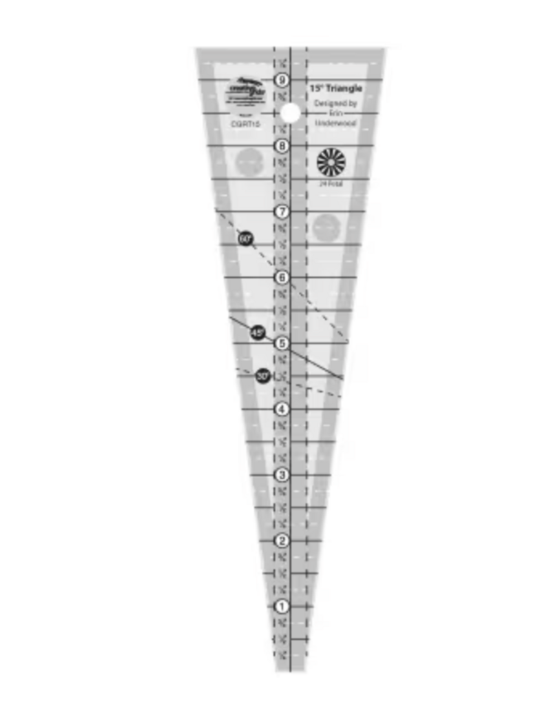 Creative Grids Quilt Ruler 15 Degree Triangle