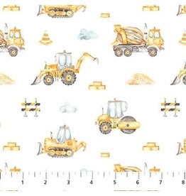 Northcott Little Builders White (91352-10)