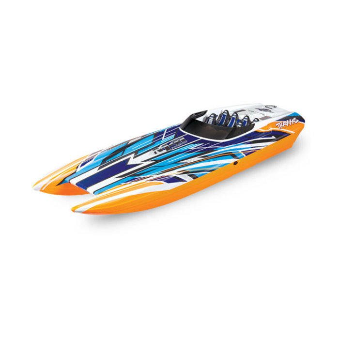 Traxxas 57046-4 - DCB M41 Widebody: Brushless 40' Race Boat. Fully assembled, Ready-to-Race®, TQi™ Traxxas Link™ Enabled 2.4GHz Radio System, Castle Creations 540XL Brushless Motor, VXL-6s Marine ESC, Traxxas Stability Management (TSM)®, and factory-applied