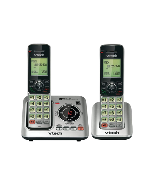 VTEVTCS66292 - VTech® DECT 6.0 Expandable Cordless Phone System for Landline, Digital Answering System and Caller ID/Call Waiting (2 Handset)