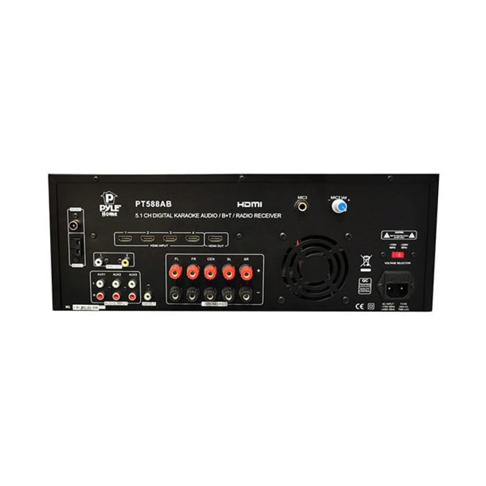 PYLE 5.1CH RECIVR W HDMI/BLTH/KARAOKE