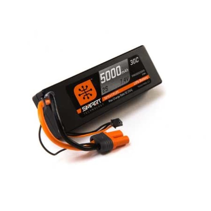 SPEKTRUM SPMX50002S30H5 - 5000mAh 2S 7.4V Smart LiPo 30C Hardcase; IC5