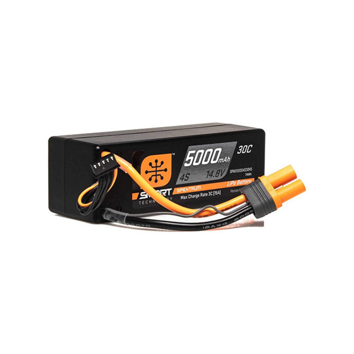 SPEKTRUM SPMX50004S30H5 - 5000mAh 4S 14.8V Smart LiPo 30C Hardcase; IC5
