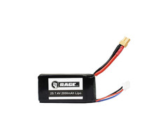 RageRC RC-7.4V-XT30 - CBB 2S 7.4V 2000mAh 20C Lipo Battery for Huina 580 550 583 582 RC Excavator RC Vehicles RC Truck