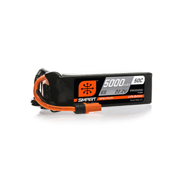 SPEKTRUM SPMX50006S50 - 5000mAh 6S 22.2V 50C Smart LiPo Battery; IC5