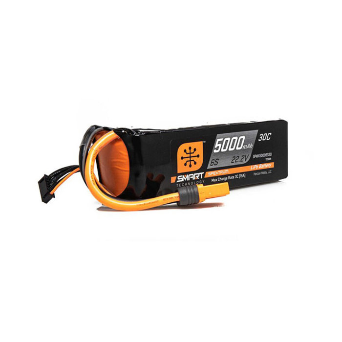 SPEKTRUM SPMX50006S30 - 5000mAh 6S 22.2V Smart LiPo 30C; IC5