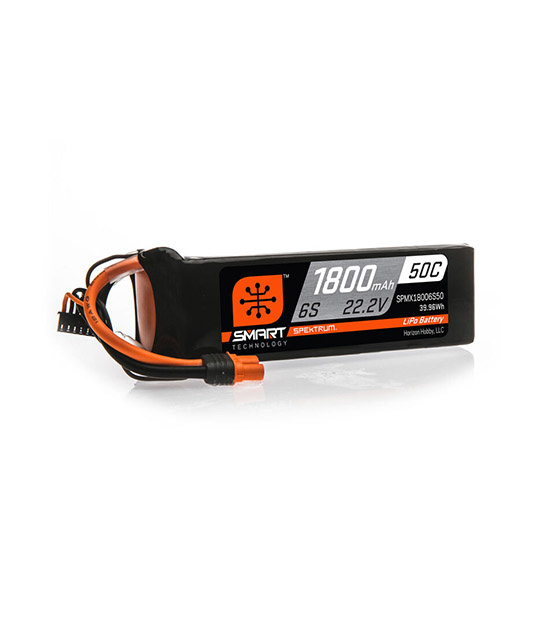 SPEKTRUM SPMX18006S50 - 22.2V 1800mAh 6S 50C Smart LiPo Battery: IC3