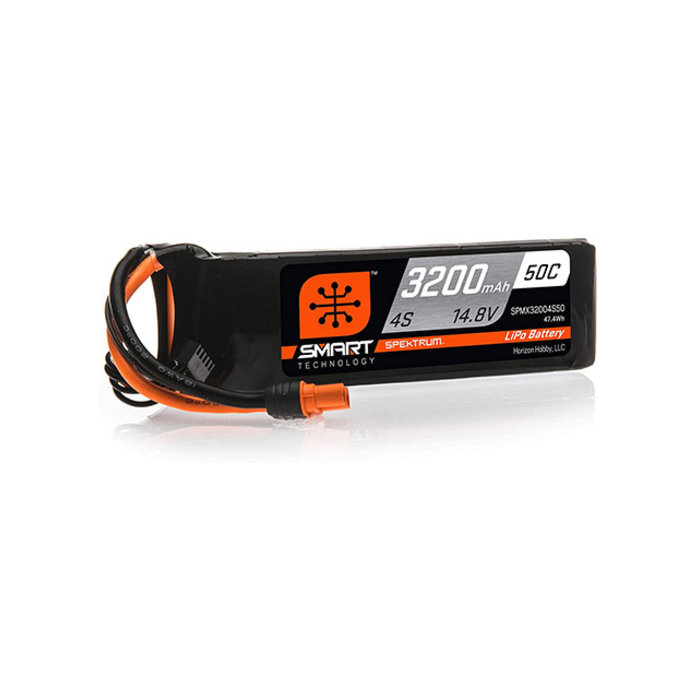 SPEKTRUM SPMX32004S50 - 3200mAh 4S 14.8V 50C Smart LiPo Battery; IC3