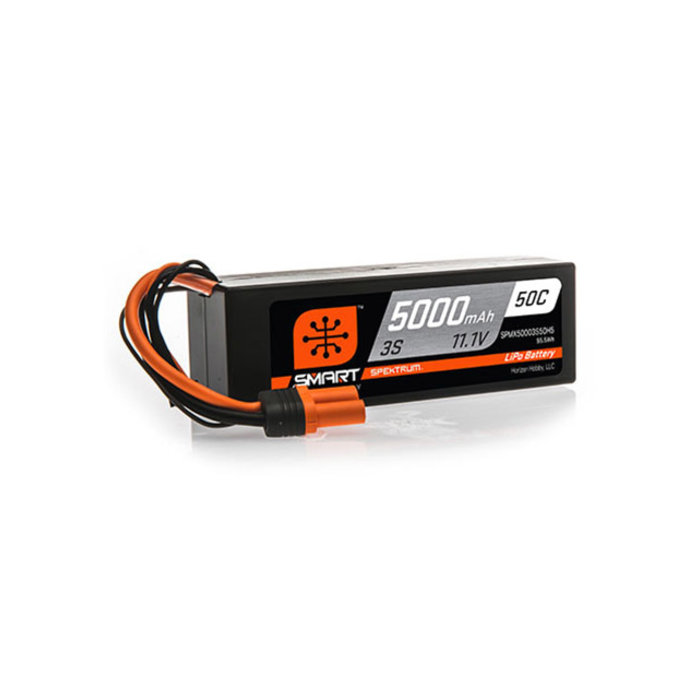 SPEKTRUM SPMX50003S50H5 - 5000mAh 3S 11.1V 50C Smart LiPo Hardcase; IC5