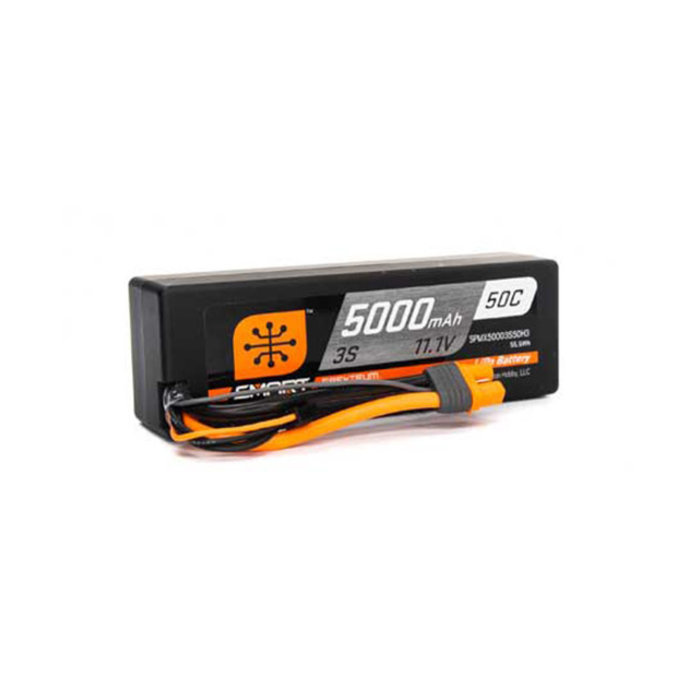 SPEKTRUM SPMX50003S50H3 - 5000mAh 3S 11.1V 50C Smart LiPo Hardcase; IC3