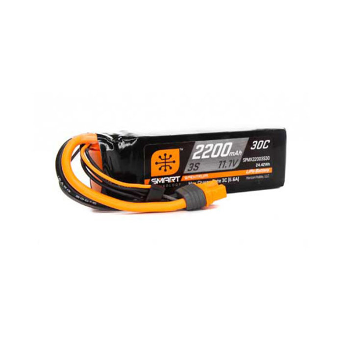 SPEKTRUM SPMX22003S30 - 2200mAh 3S 11.1V Smart LiPo 30C; IC3